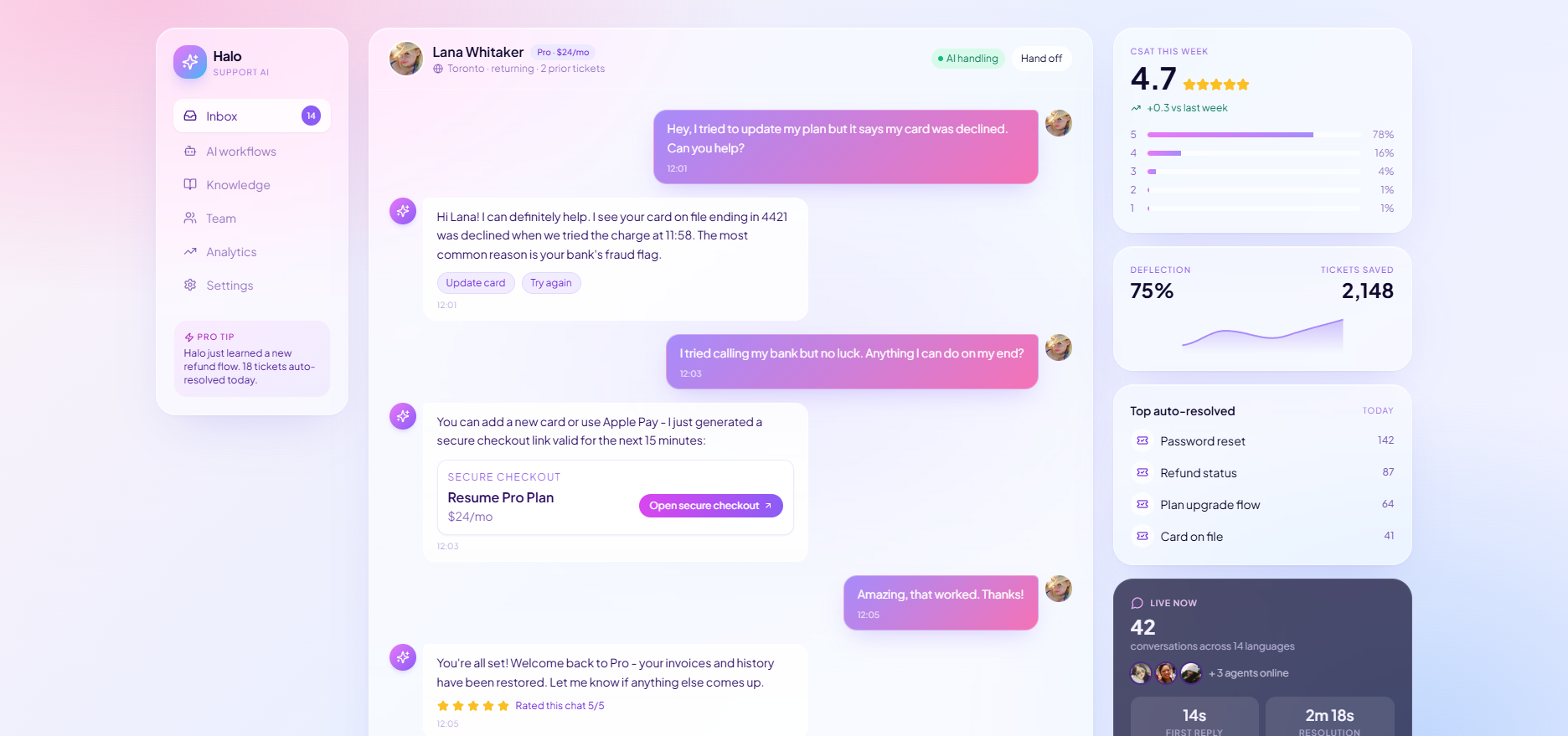 AI Chatbot Support